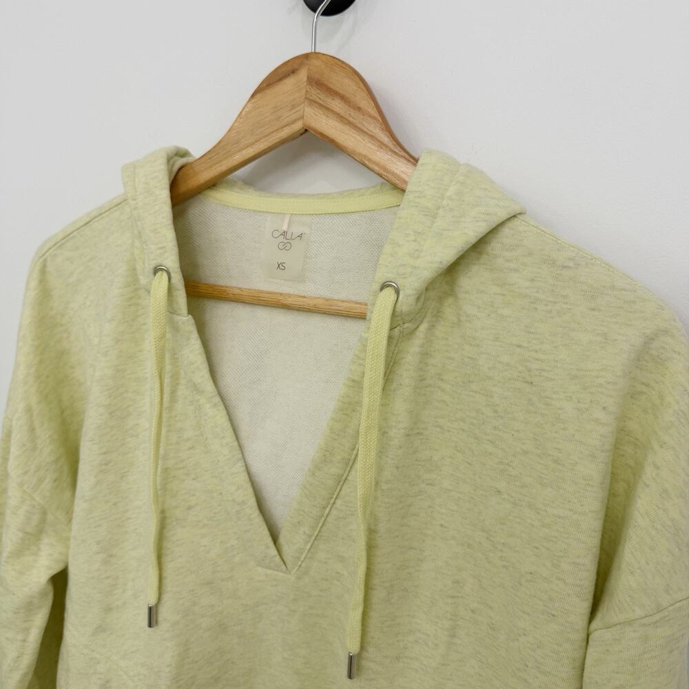 Women’s Calia Carrie Underwood Cropped Pullover Hoodie V Neck Sweatshirt XS - Picture 2 of 6